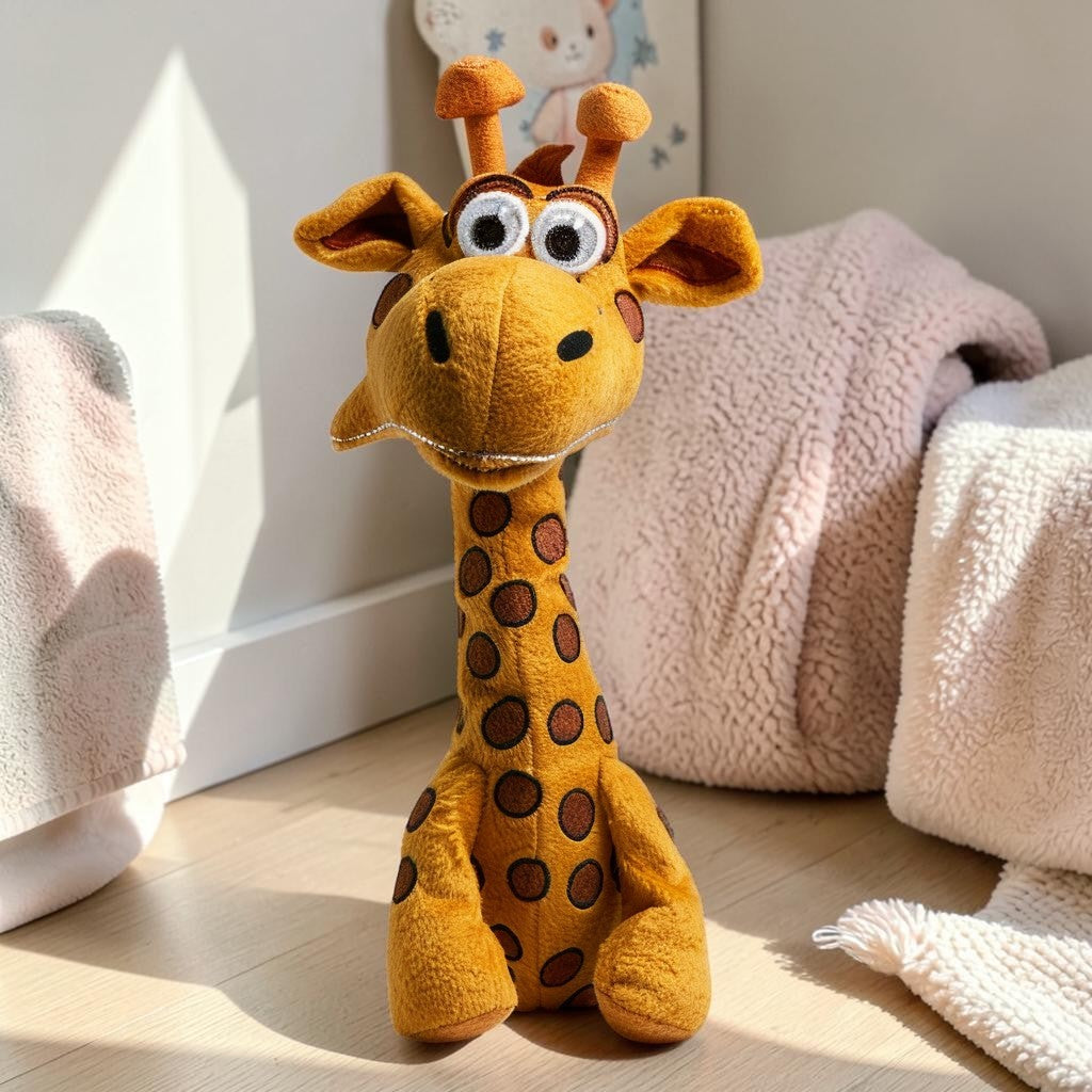 ZOVD Soft Fabric Hand Puppet with Movable Mouth for Interactive Role-Play
