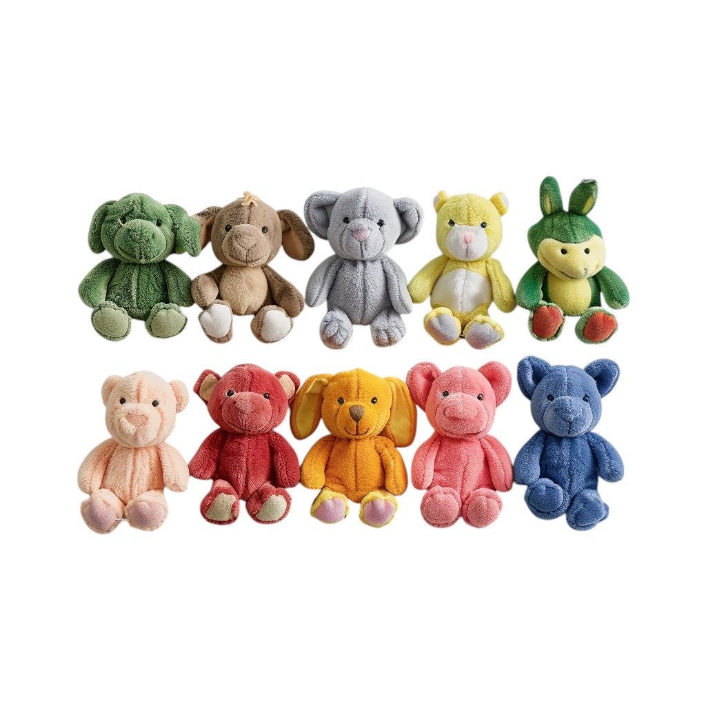 ZOVD 10-Piece Plush Animal Finger Puppet Set for Early Learning and Storytelling