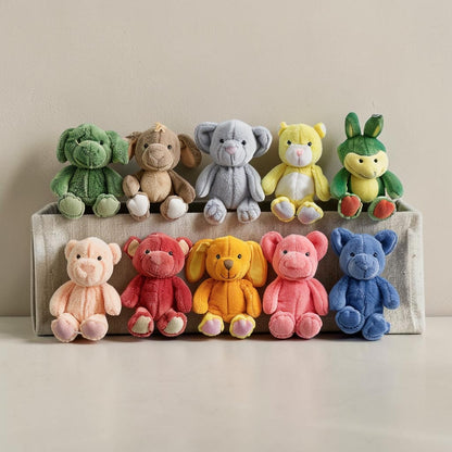 ZOVD 10-Piece Plush Animal Finger Puppet Set for Early Learning and Storytelling